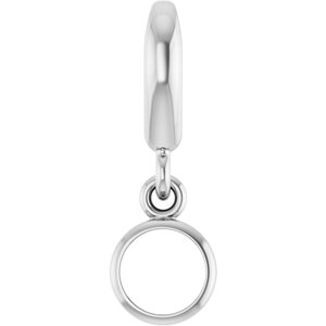 Sterling Silver 4 mm Round Bezel-Set Charm/Pendant Mounting – image 2