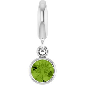 Sterling Silver Natural Peridot Charm/Pendant