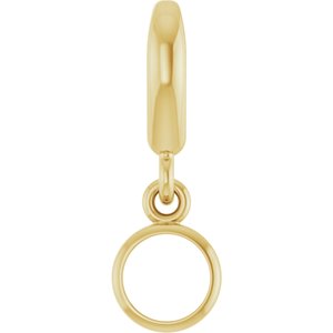 14K Yellow Gold 4 mm Round Bezel-Set Charm/Pendant Mounting – image 2