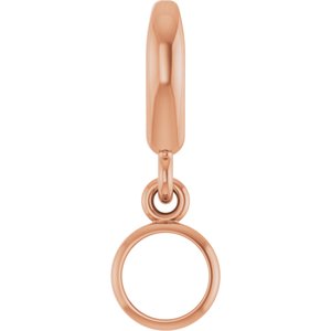 14K Rose Gold 4 mm Round Bezel-Set Charm/Pendant Mounting – image 2