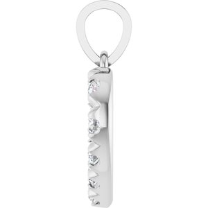 Platinum 1/3 CTW Natural Diamond Heart Pendant – image 3