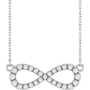 Sterling Silver 1/3 CTW Lab-Grown Diamond Infinity-Inspired 18" Necklace