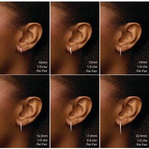 14K Rose Gold 3/8 CTW Lab-Grown Diamond 17.4 mm Hoop Earrings – image 5