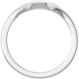 10K White Gold Wheat Pattern Signet Ring – image 2