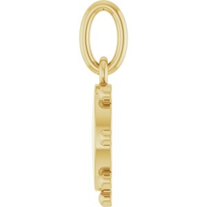 18K Yellow Gold-Plated Sterling Silver Engravable Beaded Pendant – image 3
