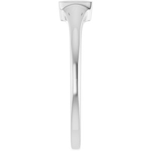 14K White Gold Engravable Square Tapered Signet Ring – image 4
