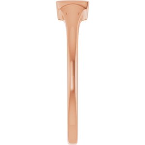 14K Rose Gold Engravable Square Tapered Signet Ring – image 4