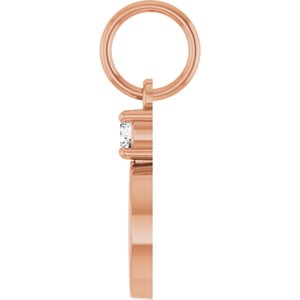 14K Rose Gold 3 mm Round Engravable Family Disc Pendant Mounting – image 5