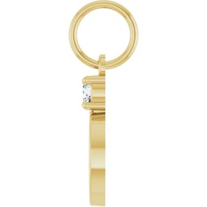10K Yellow Gold 3 mm Round Engravable Family Disc Pendant Mounting – image 5