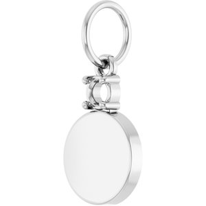 Platinum 3 mm Round Engravable Family Disc Pendant Mounting – image 4