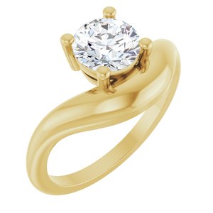 14K Yellow Gold 1 CT Lab-Grown Diamond Solitaire Ring