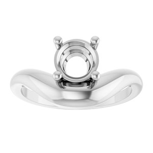 Sterling Silver 6.5 mm Round Solitaire Ring Mounting – image 6