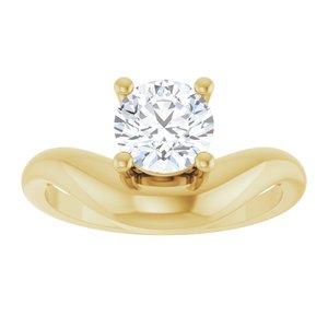 14K Yellow Gold 1 CT Lab-Grown Diamond Solitaire Ring – image 3