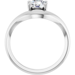 Platinum 1 CT Lab-Grown Diamond Solitaire Ring – image 2