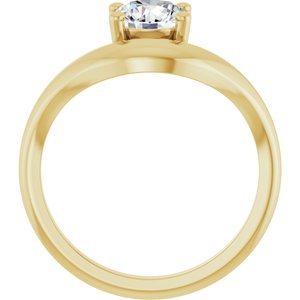 14K Yellow Gold 1 CT Lab-Grown Diamond Solitaire Ring – image 2