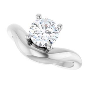 Platinum 6.5 mm Round Solitaire Ring Mounting – image 8