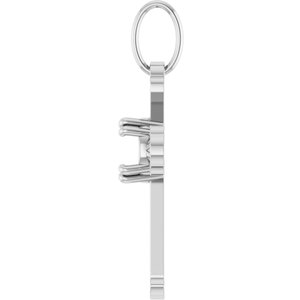 Sterling Silver 5.2 mm Round Cross Pendant Mounting – image 6