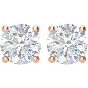14K Rose Gold 1 CTW Natural Diamond Earrings – image 2