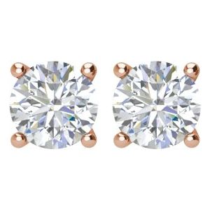 14K Rose Gold 1/2 CTW Natural Diamond Earrings – image 2