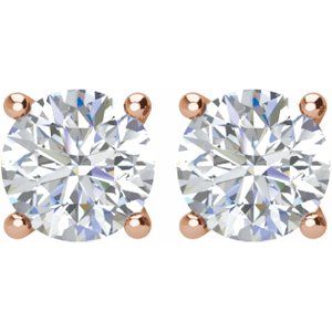 14K Rose Gold 1 CTW Natural Diamond Earrings – image 2