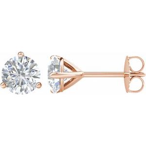 14K Rose Gold 1 CTW Natural Diamond Stud Earrings