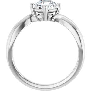 Sterling Silver 6.5 mm Round Ring Mounting – image 3