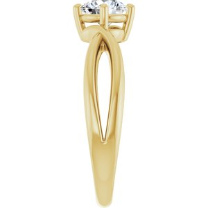 14K Yellow Gold 5.5 mm Round Ring Mounting – image 7