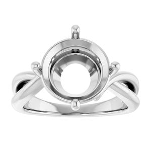 Continuum Sterling Silver 11 mm Round Ring Mounting – image 6