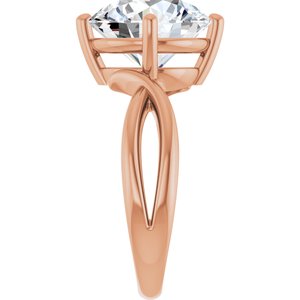 14K Rose Gold 11 mm Round Ring Mounting – image 7
