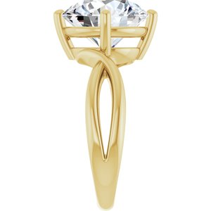 14K Yellow Gold 11 mm Round Ring Mounting – image 7