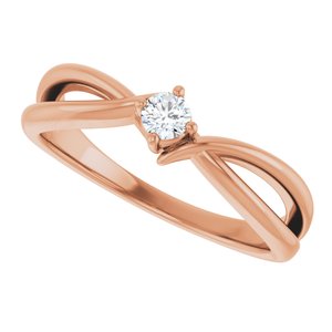 18K Rose Gold 3 mm Round Ring Mounting – image 8