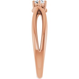 14K Rose Gold 3 mm Round Ring Mounting – image 7