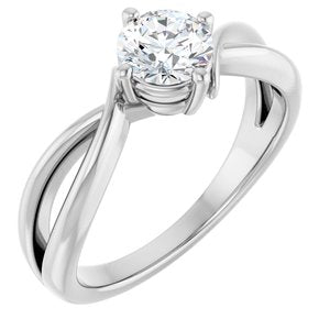 Continuum Sterling Silver 5.5 mm Round Ring Mounting