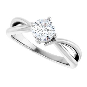 Continuum Sterling Silver 5.5 mm Round Ring Mounting – image 8