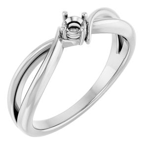 Platinum 3 mm Round Ring Mounting – image 2