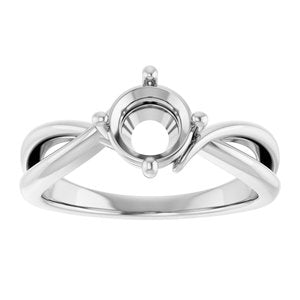 Sterling Silver 6.5 mm Round Ring Mounting – image 6