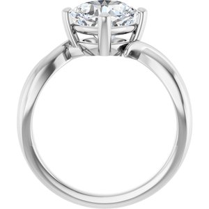 14K X1 White Gold 7.5x7.5 mm Cushion Ring Mounting – image 3