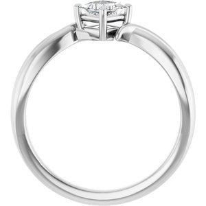10K White Gold 3.75x3.75 mm Square Ring Mounting – image 3