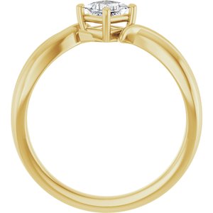 10K Yellow Gold 3.75x3.75 mm Square Ring Mounting – image 3