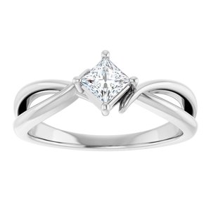Platinum 3.75x3.75 mm Square Ring Mounting – image 5