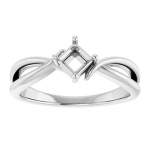 Platinum 3.75x3.75 mm Square Ring Mounting – image 6