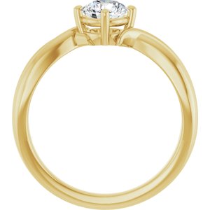 14K Yellow Gold 5.5 mm Round Ring Mounting – image 3