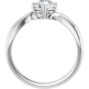 Continuum Sterling Silver 5.5 mm Round Ring Mounting – image 3