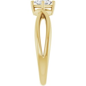 10K Yellow Gold 3.75x3.75 mm Square Ring Mounting – image 7