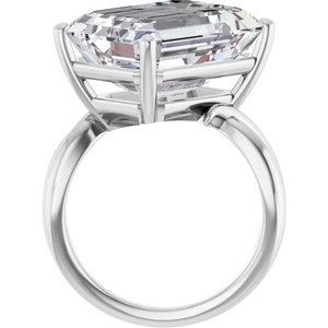 Platinum 16x12 mm Emerald Ring Mounting – image 3