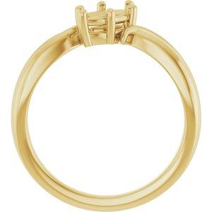 18K Yellow Gold 8.5x4.5 mm Marquise Ring Mounting – image 4
