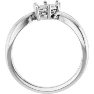 10K White Gold 8.5x4.5 mm Marquise Ring Mounting – image 4