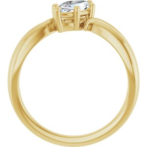 14K Yellow Gold 8.5x4.5 mm Marquise Ring Mounting – image 3