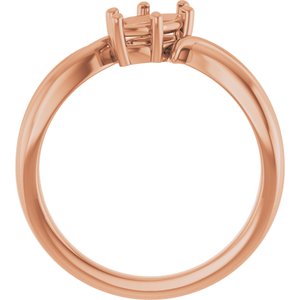 14K Rose Gold 8.5x4.5 mm Marquise Ring Mounting – image 4