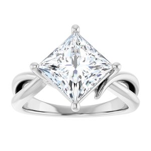 Continuum Sterling Silver 8x8 mm Square Ring Mounting – image 5